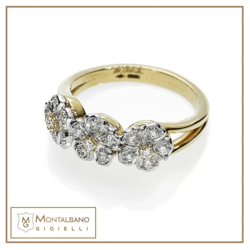 Anello Fiori di Pesco trilogy | Gioielli De Nobili